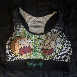 Rick and Morty Graphic Sports Bra with padding